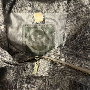 Michael Kors Black and Gray Textured Jacket